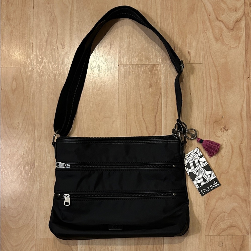 The Sak Black Esperato Nylon Crossbody Bag